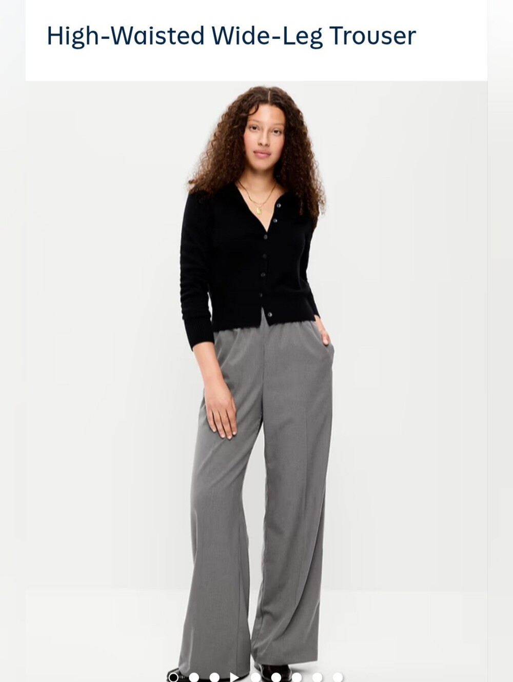 Old Navy High Waist Pull On Pants Checkered Gray Regular Medium